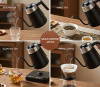 Bouilloire Électrique Sans Fil en Métal Noir 110V, 1 Litre, Personnalisable avec Logo, pour Eau Bouillante et Café, Températures Variables - Meilleures Ventes