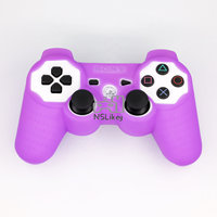 Coque en silicone NSLikey, protection souple pour manette PS3, coque en caoutchouc gel de remplacement