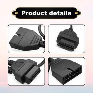 OBD2 OBD1 GM محول 12 دبوس OBD1 16 دبوس OBD2 الماسح الضوئي أداة تشخيص أعطال النحاس موصل كابل بديل للسيارات شعبية - Product Image 2
