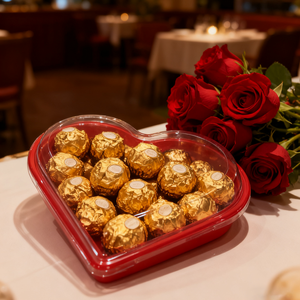 Scatola per Pasticceria a Forma <span class=keywords><strong>di</strong></span> Cuore in <span class=keywords><strong>Plastica</strong></span>, Monouso e Riciclabile, per Frutta, Sushi, Dessert, Cioccolato, Fragole, con Coperchio Trasparente - Product Image 5