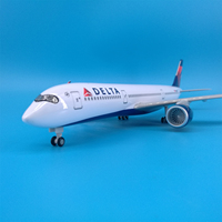 Modèle d'avion Delta Airlines A350 à l'échelle 1/200 de 30 cm pour cadeau promotionnel