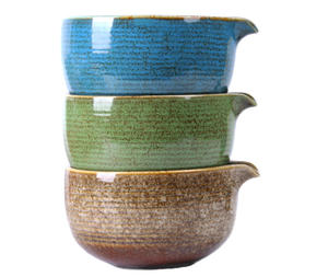 Nuovo tappetino color argilla grezza ceramica Matcha ciotola Chawan 450ml 550ml di cristallo di fascia alta glassa marmo Matcha-ciotole da tè e caffè - Product Image 2