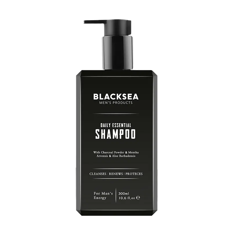 Oem Private Label Anti Roos Behandeling Sulfaat Gratis Biologische Bamboe Houtskool Kruiden Gezonde Heren Shampoo Voor Vet Haar