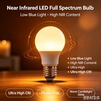 Ampoule LED à lumière bleue froide, ambiance chaleureuse, spectre complet, haute teneur en NIR, CRI ultra-élevé, sans scintillement, veilleuse pour usage intérieur
