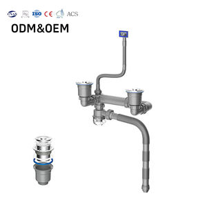 Kit de Desagüe Universal de Acero Inoxidable de Primera Calidad para Cocina, Tubería de Desagüe Expandible con Tubería Flexible para Fregaderos - Product Image 1