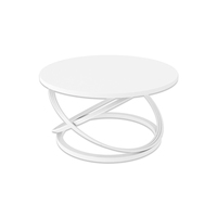 Tables et chaises de magasin traditionnelles érythréennes de nuage de jambe extérieure blanche moderne Table basse carrée de feuille