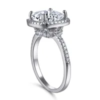 MuShan Sieraden 925 Sterling Zilveren Ringen Bands Verlovingsring 7A Zirconia Valentijn Moderne Verjaardag Vrouwen Gift