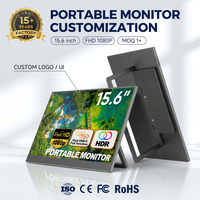 Moniteur de jeu portable 15,6 pouces FHD 1080P IPS, écran LED ultra-fin à large angle de vision de 178°, support pliable à 180°, double Type-C intégré