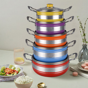 Thickened Double Eared <b>Soup</b> <b>Pot</b> 18-26Cm Non Stick Aluminum Cookware Set Household Kitchen Gift - Product Image 1