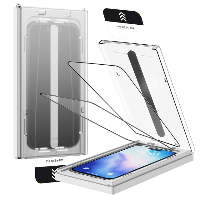 Dust Removal Magic Box Cabin Tempered Film Glass Screen Protector Dust Proof Easy to Install Tool for iphone 13 1516 Pro Max