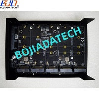 Venta al por mayor de fábrica 3,5 "SATA3.0 6 Gb/s a 5 NGFF M.2 B + M Key JBOD SATA SSD convertidor adaptador tarjeta y funda de protección de Metal en Stock