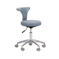 Tabouret pivotant réglable manuellement en cuir PU Buffalo, chaise d'assistant dentaire, certifié CE UE pour les cliniques