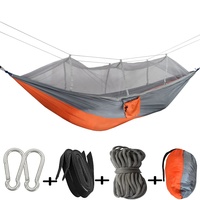 Hamac moustiquaire d'extérieur direct usine, en nylon ultraléger, pour 2 personnes, vert militaire, tente aérienne de protection 260cm 300kg