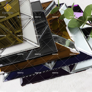 Carrelage de mosaïque de forme régulière, miroir en <span class=keywords><strong>verre</strong></span>, carrelage de mosaïque auto-adhésif, carrelage de cuisine, dosseret - Product Image 6