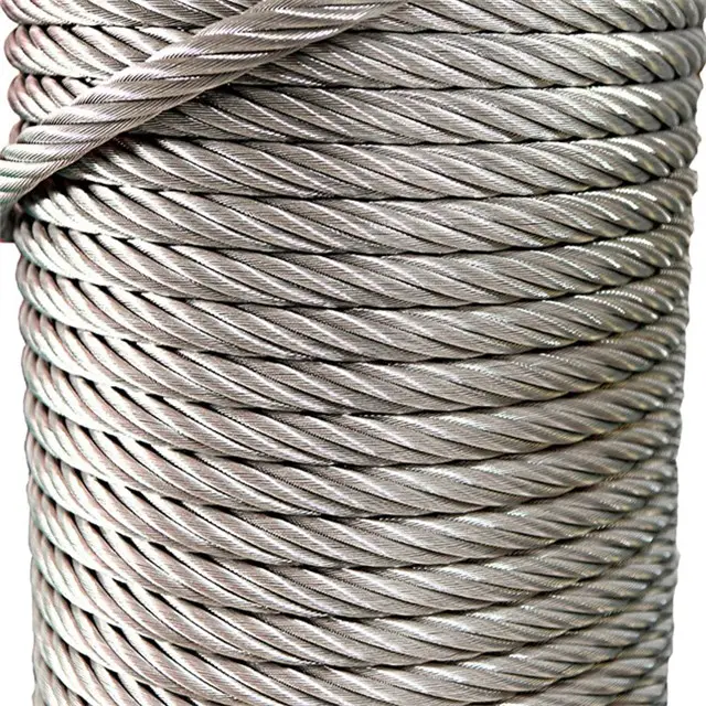 Cuerda de alambre de acero inoxidable 316, 10mm, 12mm