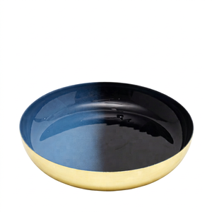 Plateau à fruits en alliage d'aluminium doré émaillé, plateau à dessert, plateau à fruits secs, non toxique, passe au lave-vaisselle, écologique, pour la maison et la cuisine - Product Image 1