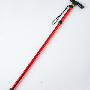 Bâton de randonnée pliable en alliage d'aluminium avec poignée en T, léger et portable, pour personnes âgées, canne de marche pour la randonnée et les voyages - Product Image 1