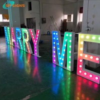 Lettres et chiffres géants lumineux LED personnalisés SP SIGN Factory 90 cm pour événements, mariages, anniversaires, enseignes lumineuses d'entreprise