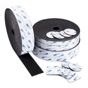 Bande de Velcro auto-adhésive 100 % nylon, attaches auto-agrippantes en tissu nylon, rouleau de Velcro adhésif - Product Image 1