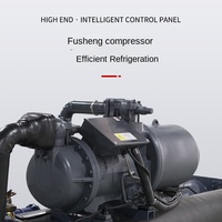 Refroidisseur à vis industriel sur mesure TIBO modèle 008, grande capacité, refroidissement air-eau, double spécification, 60 kW, R134a/R-404A, pompe à moteur, garantie 1 an