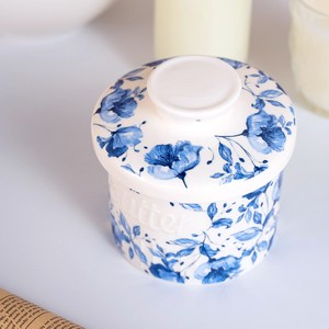Fresh Floral Ceramic Butter Dish With Lid, Butter & <b>Cheese</b> <b>Storage</b> <b>Container</b> for Home and Restaurant Use - Product Image 5