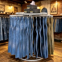 Présentoir Circulaire Métallique Personnalisé pour Magasin de Vêtements : Cintres pour Bébé, Femme, Homme, Jeans, Robes, Chemises, Sous-vêtements et Autres Vêtements