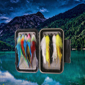 Lot de 10 mouches <span class=keywords><strong>streamer</strong></span> pour eau salée en gros, boîte de 3 styles, mouches <span class=keywords><strong>streamer</strong></span> pour la pêche au black-bass, au <span class=keywords><strong>brochet</strong></span> et au muskellunge, <span class=keywords><strong>leurre</strong></span> de pêche avec boîte à mouches étanche - Product Image 3