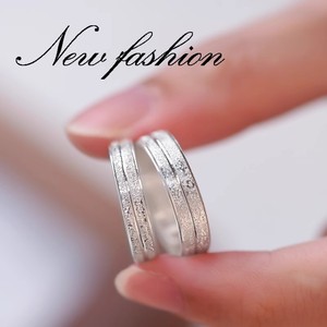 S999 Reines Silber Sternenhimmel Schlichte Ringe Paar-Eheringe für Männer und Frauen - Einfaches und Einzigartiges Reines Silber Design - Product Image 2