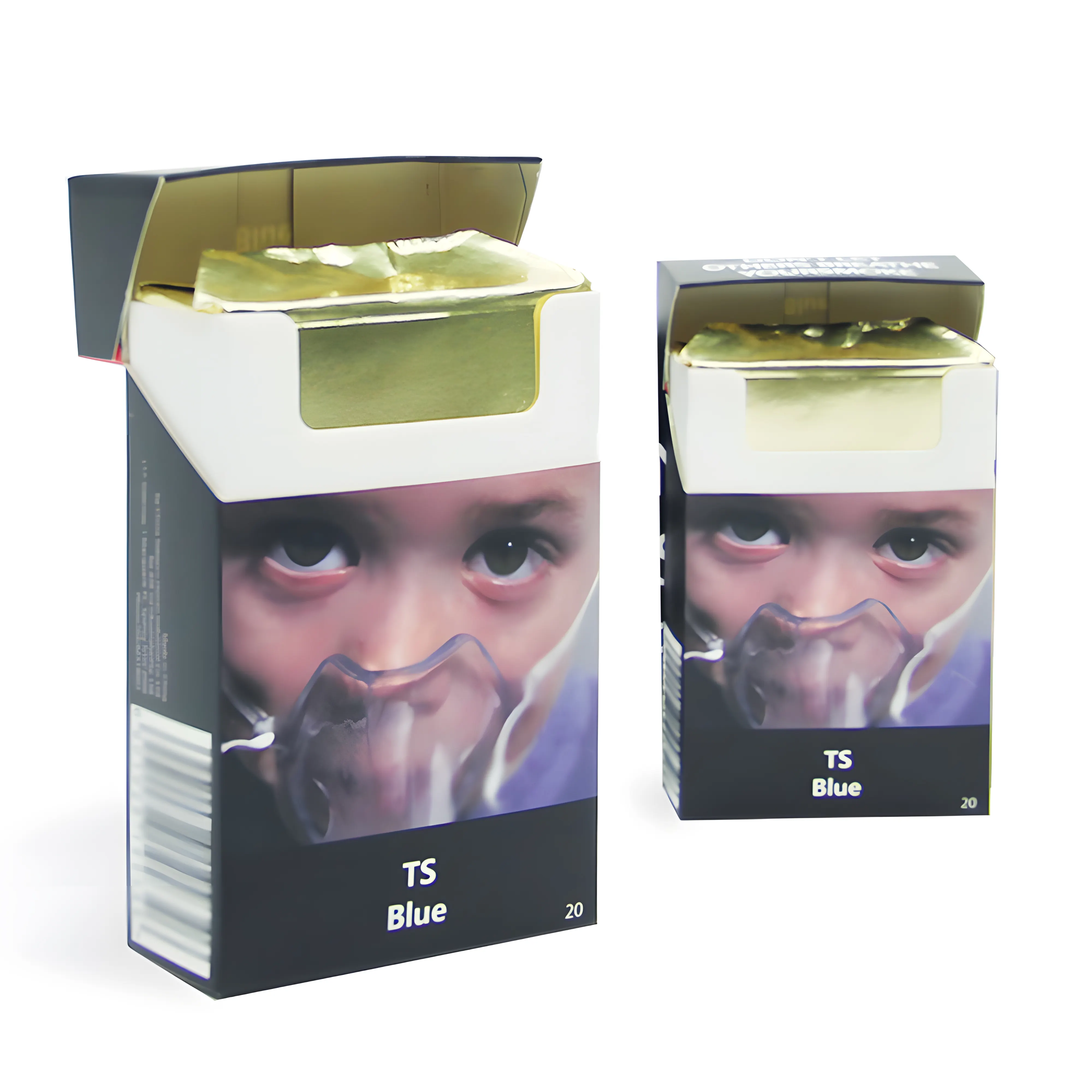 กล่องบุหรี่มาตรฐานออสเตรเลีย20แพ็คแสดงบรรจุภัณฑ์กล่องบุหรี่
