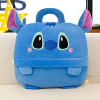 Couverture en peluche moelleuse de pique-nique de camping de voyage de poignée portative extérieure avec coussin d'oreiller couverture d'oreiller d'anime de dessin animé 2 en 1