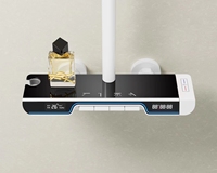 Ensemble de douche à écran numérique à double affichage LED, 4 fonctions, système de douche thermostatique à effet pluie avec lumière d'ambiance