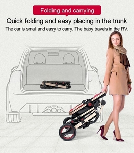 <span class=keywords><strong>Poussette</strong></span> Bébé 3 en 1 Chaude avec Siège Auto en Aluminium Pliante, Conforme EN1888 - Product Image 6