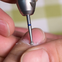 Set di 7 Punte per Trapano per Unghie in Diamante di Alta Qualità con Logo Personalizzato, Forma a Sfera Super Lunga per Manicure