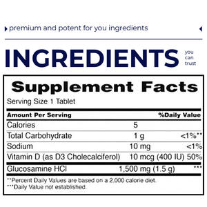 Private Label Imunidade Imunidade Um Por Dia Comprimidos Osso e Saúde Articular Glucosamina Tablets - Product Image 3