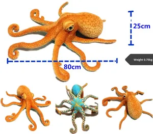 Xuyên biên giới mô phỏng bạch tuộc đồ chơi sang trọng gối động vật biển mực Mực PP bông đầy 31-50cm Quà Tặng - Product Image 5