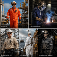 Chemises de travail ignifuges pour hommes, vêtements de travail haute visibilité en coton FR, uniformes de construction grande taille avec impression de logo personnalisé