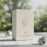 Vente en gros de flacons carrés en papier texturé pour sérum à l'acide hyaluronique, boîte en papier pour produits de soin de la peau