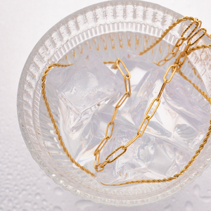 Collar <span class=keywords><strong>J</strong></span>&<span class=keywords><strong>J</strong></span> <span class=keywords><strong>D</strong></span> de Acero Inoxidable Chapado en Oro de 18K, Resistente al Agua, Cadena de Eslabones Moderna para Mujer - Product Image 4