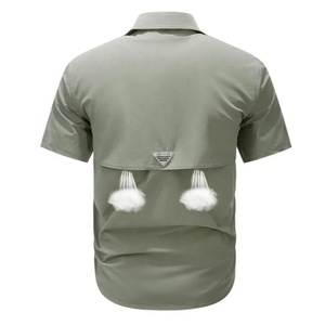 Chemises de construction à boutons pour hommes chemisier de pêche rafraîchissant tenue de randonnée à séchage rapide vêtements de mécanicien d'été chemise de travail - Product Image 6