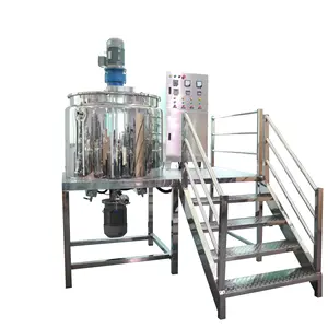 Cosmetic Paste Making Machine Make-up Cream Body Lotion Shampoo Liquid Soap Detergent Homogenizer High Shear Mixing Tank