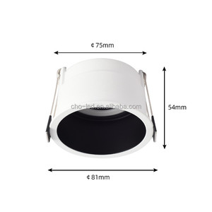 Cadre de lumière encastré anti-éblouissement LED Spot douille réglable GU10/MR16/11 porte-ampoule montage plafond vers le bas luminaire - Product Image 4