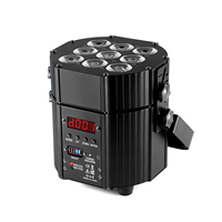 Lumière LED par DMX sans fil 9x12W RGBWA + UV 6in1 Uplights pour batterie hôtel mariage DJ fête avec flight case
