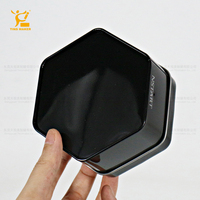 Tin smaker Großhandel Hexagon Uhr Leere Blechdose Oem & Odm Luxus Custom ized Logo Gedruckte Weißblech Uhr Blechdose Geschenk verpackung