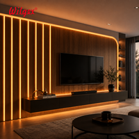 Bande lumineuse LED moderne pour panneaux muraux en lattes de bois, découpable, à intensité variable, éclairage 3000K, luminaire pour projet de décoration intérieure