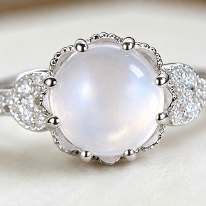 Anello con Zircone Stile Petalo di Luna per Donne, Elegante Gioiello Estivo alla Moda - Product Image 4