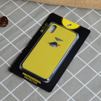 Boîte personnalisée en papier pour accessoires de téléphone portable Smartphone Protecteur d'écran bon marché Boîte d'emballage en papier kraft brun avec fenêtre transparente
