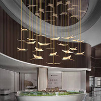 Lustre moderne en forme de branche d'escalier, nouvelle décoration de luxe pour la maison, l'hôtel, le hall, éclairage LED intérieur, lustre personnalisable