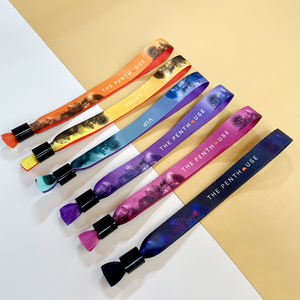 <span class=keywords><strong>Pulseras</strong></span> Tejidas RPET Personalizadas para Festivales, <span class=keywords><strong>Pulseras</strong></span> de Tela Tejida a Mano con Cierre de Poliéster para Eventos y Festivales - Product Image 6