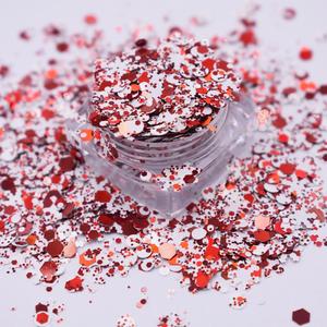 Christmas Metallic Chunky Mixed <strong>Red</strong> White <strong>Glitter</strong> Wholesale for Crafts - Product Image 1