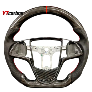 Volante de Fibra de Carbono Real Personalizado Estilo Racing YTcarbon para ATS <span class=keywords><strong>CTS</strong></span> ELR V Black Wing, Accesorios Interiores para Auto - Product Image 3